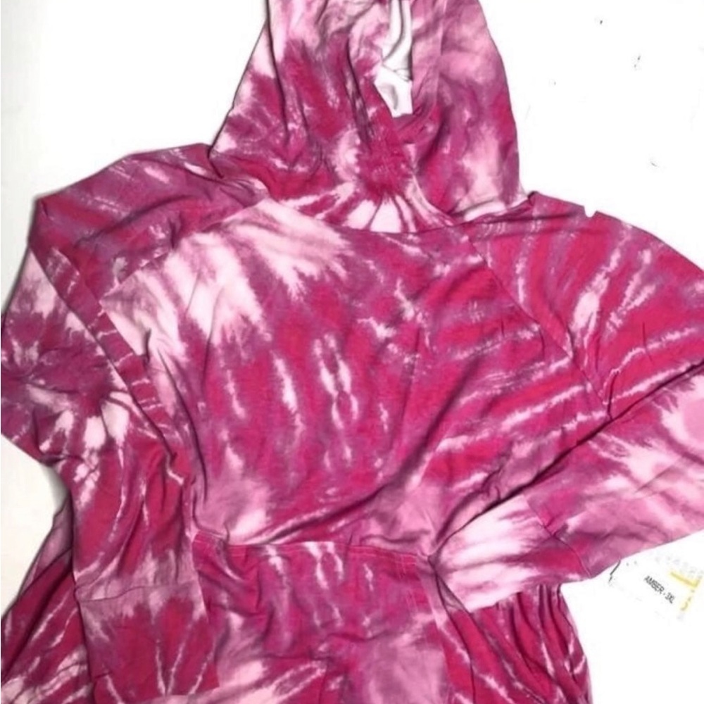 Lularoe BCA Amber Hoodie PINK TIE DYE